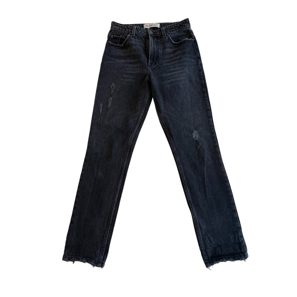 Reformation Jeans Women's 27 Black Julia High Cigarette Denim Wash in Pacific‎
